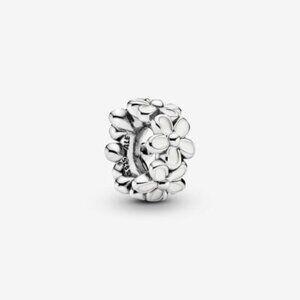 PANDORA: White Daisy Flower Spacer Charm